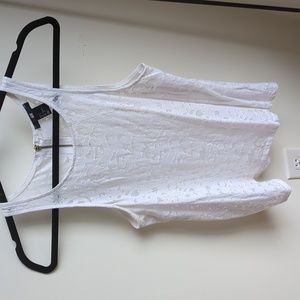 White & Gold Floral H&M Tank Top